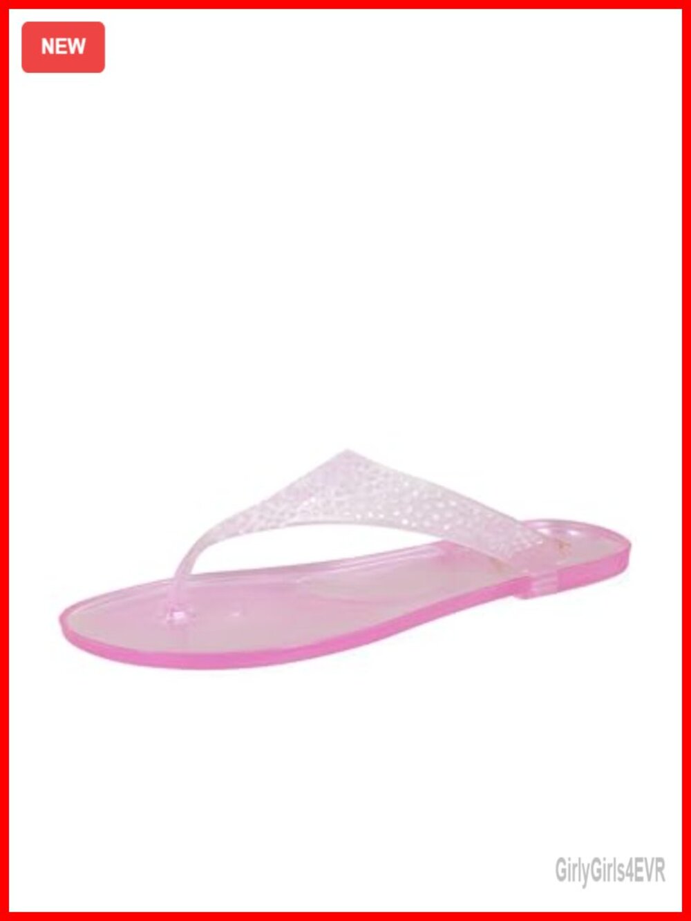 Jelly Flip Flop Sandals with Cushion Footbed for Women